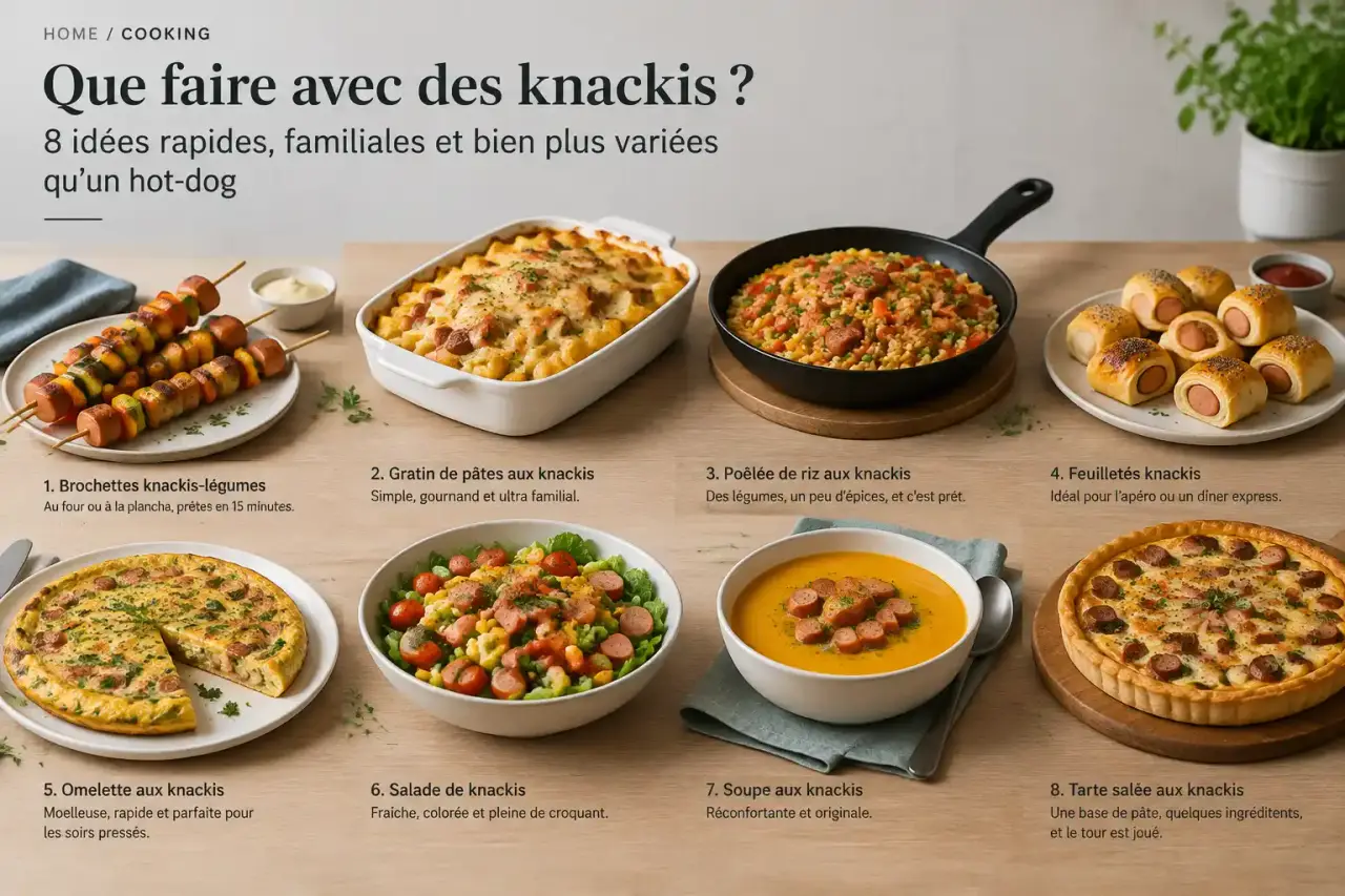 Que faire avec des knackis ? 8 idées rapides, familiales et bien plus variées qu’un hot-dog