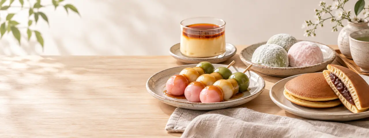 4 desserts japonais faciles sans four, du dango au purin