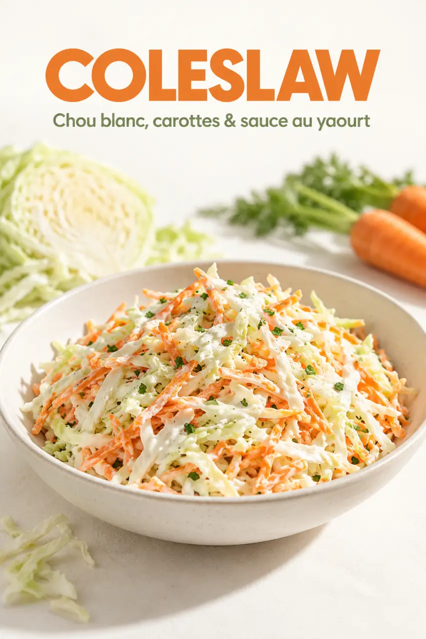 Chou recettes faciles : coleslaw au chou blanc et aux carottes